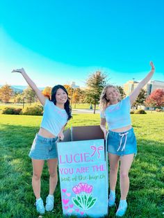 Big little ideas 💐🫧💖🎀 Big And Little Reveal Ideas, Big Little Ideas, Big Little Themes, Big Little Reveal Themes, Sorority Themes, Recruitment Themes, Sorority Paddles, Alpha Sigma Tau, Sorority Canvas