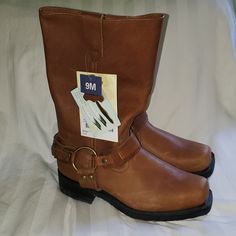 Masterson Boot Co. Cowboy Boots Neoprene Oil Resistant Womens Size 9 Medium Width Brand New, Still Has Tags Attached, But Has Some Scuffs, Marks, And Superficial "Wear" From Being In Storage Was Originally $199.99 Open To Offers! Casual Brown Leather Mid-calf Boots, Casual Brown Mid-calf Boots With Reinforced Heel, Western Brown Moto Boots With Closed Toe, Western Style Brown Moto Boots With Closed Toe, Brown Ankle-high Moto Boots Medium Width, Western Leather Mid-calf Boots, Western Ankle-high Leather Mid-calf Boots, Western Style Brown Moto Boots With Round Toe, Western Style Brown Leather Mid-calf Boots