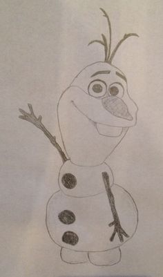 a drawing of a cartoon character from frozen world