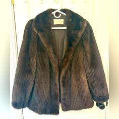 Vintage Fur Coat Professionally Cleaned And Stored Stunning Prob A L Or Xl Even The Pockets Are Warm And Lined. Approximate: 21” Ptp When Closed 30” Length 31” Collar To Wrist Classic Long Sleeve Mink Outerwear, Formal Long Sleeve Mink Outerwear, Brown Fur Jacket, Vintage Fur Coat, Brown Fur Coat, Coats Vintage, Texas Chainsaw, Fur Coat Vintage, Brown Fur