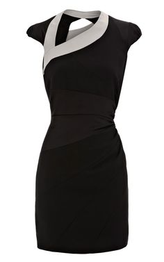 Karen Millen Asymmetric Black Dress White Dress Classy Elegant, Black And White Dress Classy, Dress Classy Elegant, White Dress Classy, Dress Classy, Casual Styles, Black And White Dress, Body Con Dress