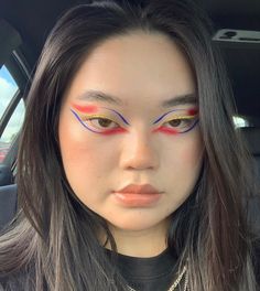 Minimal Makeup Look, Movie Makeup, Pride Makeup, Makeup List, Graphic Makeup, Work Makeup, Primary Colours, Swag Makeup, Ethereal Makeup