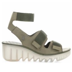 Bech Khaki Women's Sandals Platforms Fly London Sandal Platform, Stylish Sandals, Fly London, Platform Wedge Sandals, Platform Wedge, Wedge Sandal, Elevate Your Style, Platform Wedges, Wedge Sandals