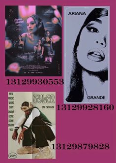 the movie poster for aria is shown in three different colors and sizes, including one woman's face