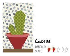 a cactus in a pot with the words cactus on it and an image of a cactus inside