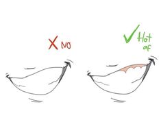 two different stages of an eyelide with the words x and no on them