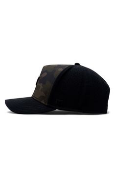 the camo cap is black and brown