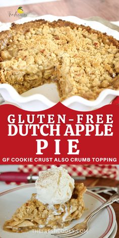 gluten - free dutch apple pie on a plate