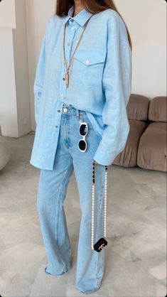 Looks Total Jeans, Looks Jeans, Classy Fits, 2024 Outfits, Denim On Denim, Elevated Basics, Mode Inspo, 가을 패션, Mode Inspiration