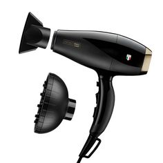 Introducing ArteBella™: A superior Italian-made hair dryer that lets you experience l’ultima prestazione — the ultimate performance. The Italian AC motor is calibrated to reach an air speed of 90 miles per hour, when concentrator is attached, for superior drying performance to attain the flawless, salon-quality finish you desire — stunningly gorgeous, frizz-free hair. This mastery of Italian engineering and craftsmanship brings with it a hair dryer that lasts up to three times longer than tradit Black Stone Earrings, Performance Hairstyles, Frizz Free Curls, Ionic Hair Dryer, Bella Hair, Gold Hair Clips, Frizz Free Hair, Ear Warmer Headband, Stretch Headband