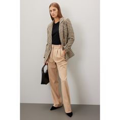 Brown houndstooth tweed (100% Polyester). Blazer. Long sleeves. Collar. Front button closure. 27" from shoulder to hemline. Imported. Great Jones, Houndstooth Blazer, Rent The Runway, Closet Designs, Leather Mini Skirts, Leather Mini, Black Print, Mini Skirts, Long Sleeves