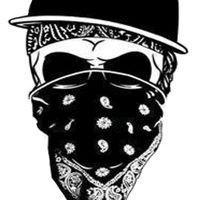 a drawing of a bandana and hat with the word baltimore on it's side