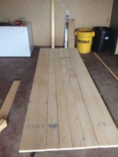 the floor is being constructed and ready to be put into place in the storage area