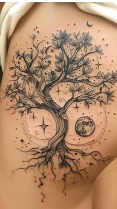 #ink #tattoos #inked #tattooed #tattooartist #girlswithtattoos #tattooart #piercing #tattoolife #inkedgirls #blackwork #bodyart #tattooedgirls #tattoodesign #tattooist #inkedup #tatuagem #tattooing #instatattoo Hip Tattoos For Women, Side Tattoos Women, Hip Tattoos, Marquesan Tattoos, Tree Tattoo Designs, Hip Tattoos Women, Floral Tattoo Sleeve, Tree Of Life Tattoo