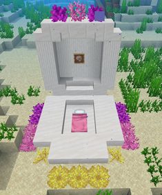 Mermaid Bed, Architecture Memes, Construction Minecraft, Minecraft Structures, Ribbon Collar, Minecraft Cottage