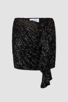 We're loving elegant separates with glamorous finishes in our New year collection and our 'Nily' mini skirt is a festive favorite. Cut from dazzling black sequins that sparkle beautifully from all angles, it has a slim figure hugging silhouette that sits low on the natural waist. The skirt includes a draped sash to the side for added drama and elegance.The Royen lining ensures the smoothest finish and it zips up the side for easy on. Wear yours with our Trish Corset Top for your next glamorous e Sequin Mini Skirt, Mini Skirt Black, Hugging Silhouette, Sequin Mini Skirts, Sequin Mini, Black Sequins, Skirt Black, Corset Top, Black Outfit