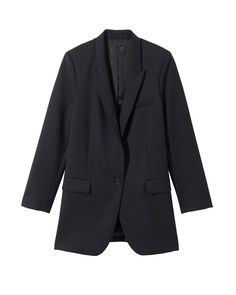 DIANE BLAZER | Nili Lotan Black Single Button Blazer, Tailored Single-breasted Collared Blazer, Tailored Single-breasted Gabardine Blazer, Sleek Black Single-breasted Blazer, Tailored Single-breasted Black Blazer, Black Camel, Brown Leopard, Silk Jacket, Fitted Blazer