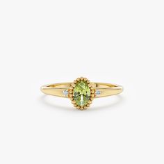 Oval Peridot Diamond Engagement Ring, Meadow Peridot Engagement Ring, Peridot Engagement Rings, Solid Gold Bracelet, Solid Gold Necklace, Beautiful Gift Wrapping, Peridot Ring, Name Jewelry, Minimalist Ring, Solid Gold Rings