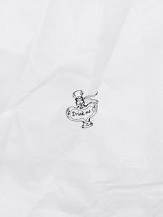 a white paper bag with a drawing of a mouse on it