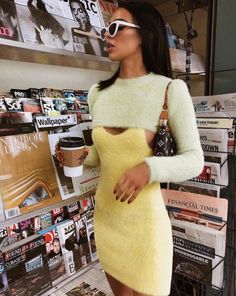 Mode Inspo, Looks Style, Mode Inspiration, Fashion Addict, Outfits Casuales, Yellow Dress