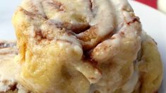 cinnamon rolls stacked on top of each other