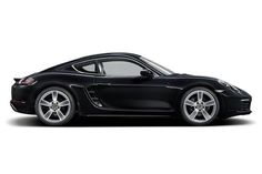 a black porsche sports car on a white background