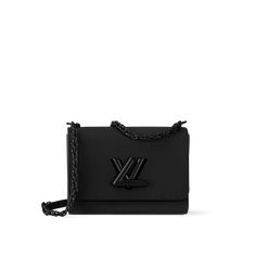 LOUIS VUITTON® - Twist Mm - All Black Lv Bag Black, Louis Vuitton Bag Black, Expensive Purses, Lv Twist, Trunk Bag, Latest Bags, Wallet Pouch, Monogram Bag, Silver Jewelry Fashion