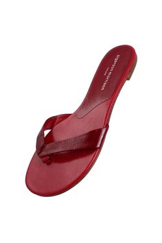 Description: Sigerson Morrison deep red leather thong sandals Slip on silhouette Patent leather thong style strap Kitten heel Details: Size: US Femme 6 Color: Red Material: Upper - leather / insole - leather / outsole - leather Condition: Good Brand: Sigerson Morrison Shipping: STANDARD: $9.95 EXPEDITED: $19.95 Leather Thong Sandals, Kitten Heel, Thong Sandals, Good Brands, Best Brand, Deep Red, Red Leather, Patent Leather, Kitten Heels