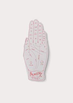 the palmisty hand sticker is shown on a white surface