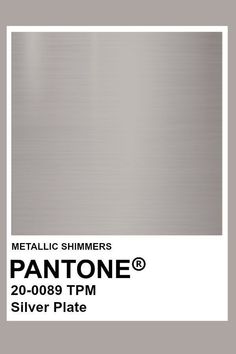 an advertisement for metallic shimer's pantonee silver plate, with the text