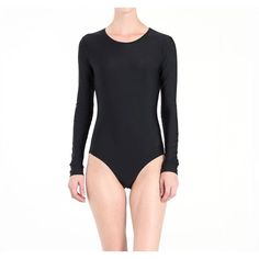 Cover Long Sleeve One Piece Swimsuit Black Exposed Back Zip Closure, Lined Upf 50 Size Small New With Tags Tags Swim Beach Long Sleeve Maillot Bodysuit Upf Protection Essential Black Minimal Stretch Bodysuit For Swimming, Chic Black Bodysuit With Thumbholes, Chic Black Second-skin Leotard, Black One-piece Second-skin Leotard, Black Second-skin One-piece Leotard, Long Sleeve Black Elastane Swimwear, Black Long Sleeve Elastane Swimwear, Chic Black Leotard, Chic Black Fitted Leotard