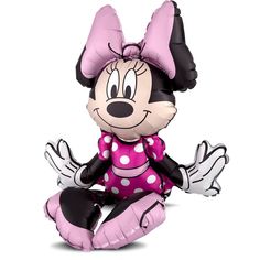 Anagram 19 inch SITTING MINNIE MOUSE Foil Balloon 38188-01-A-P Minnie Mouse Table, Minney Mouse, Minnie Mouse Party Supplies, Minnie Mouse Party Decorations, Minnie Mouse Balloons, Tout Rose, Personalized Balloons, Minnie Mouse Birthday Party, Disney Friends