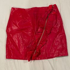 Never Worn Mini Leather Skirt, Forever 21 Skirts, Skirts Mini, Leather Skirt, Forever 21, Womens Skirt, Skirt, Red, Leather