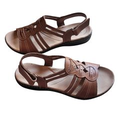 New Without Tags/Box, Clarks Collection Leisa Jana Brown Tan Open-Toe Hook And Loop Adjustable Strap Ultimate Comfort Sandal Size 9w (Wide). Msrp 95 Brown Slip-on Sandals Medium Width, Brown T-strap Sandals With Removable Insole, Adjustable Brown T-strap Sandals With Cushioned Footbed, Casual Brown T-strap Sandals With Buckle Closure, Cheap Brown T-strap Sandals With Buckle Closure, Womens Clarks, Clarks Shoes, Comfortable Sandals, Tan Brown