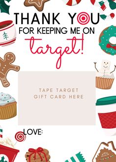 thank you for keeping me on target with lots of holiday treats and gifts in the background