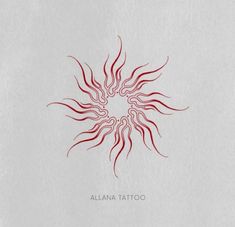 the logo for atlanta tattoo is shown in red on a white paper with black lettering