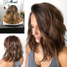 Brunette Short Hairstyle Aesthetic Balayage, Haircuts Highlights, Balayage Medium, Brunette Short, Bob Ideas, Light Aesthetic, Girls Short Haircuts, Hair Brunette, Girlie Girl