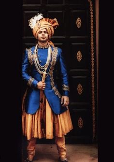 Maharashtra Wedding, Wedding Sherwani For Groom, Indian Wedding Sherwani, Sherwani For Groom, Blue Sherwani, Indian Groom Wear, Sherwani Groom