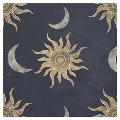 the sun and moon are depicted in this artistic wallpaper