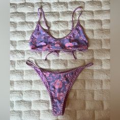 Nwot, Never Worn Just Tried On, Perfect Condition, Size Medium, Reversible Cute Beach Bikinis, Pink Ladies Outfit, Cute Beach Outfits, Beachy Outfits, Swimming Suits, Cute Bathing Suits, Reversible Bikinis, Swimming Costume, Summer Swim Suits