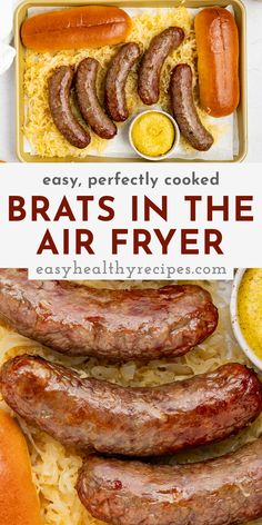 brats in the air fryer is an easy, perfectly cooked meal