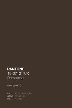 pantone's logo on the back of a brown background with white lettering and black accents