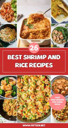 the best shrimp and rice recipes to make it easy for dinner, lunch or dessert