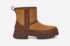 Not to be dramatic, but the Ashton Zip might just change everything. Chunky lugs, genuine leather, and a durable outsole give these a unique aesthetic that brings old-world UGG® into a new era. You'll love living in synchronicity with comfort and style, built with waterproof features and a toasty UGG®plush shaft lining. | Waterproof Features. Seam-sealed construction. Waterproof suede. Lateral zipper. 10mm UGG®plush 60% upcycled wool, 40% lyocell shaft lining, Textile lining (51% UNIFI RPET, 49% Mens Blundstone, Georgia Boots, Men's Clarks, Mens Skechers, Mens Uggs, Clarks Women's, Timberlands Women, Snow Boots Women, Womens Clarks