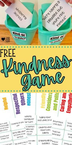 the free printable kindness game for kids