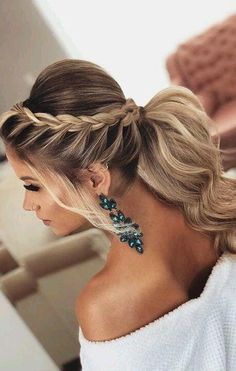 Long Hair 50, Classic Wedding Hair, Wedding Hairstyles Medium Length, Guest Hair, Braided Ponytail Hairstyles, Best Wedding Hairstyles, Long Hair Wedding Styles, Wedding Hairstyles Half Up Half Down