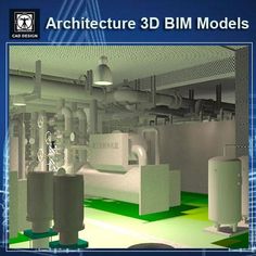 Download this Architecture BIM 3D Models(*.rvt file format,for Revit).BIM 3D models for Architects, Designers and Specifiers Building Information Modeling (BIM) is an intelligent 3D model-based process that equips architecture, engineering, and construction professionals with the insight and tools to more efficiently plan, design, construct, and manage buildings and infrastructure. Building Information Modeling (BIM) processes have helped countless firms in diverse industries operate more p... Revit Family, Mechanical Room, Architecture Engineering, Autocad Blocks