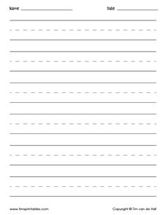 the printable worksheet for writing paper with lines and dots on it, which are