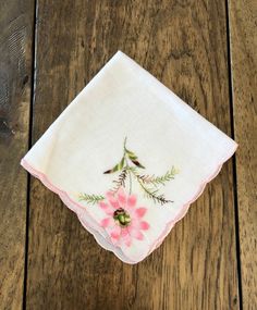 "This handkerchief features lovely raised floral detail with pretty colors. It is in very good vintage condition with one flower petal end fraying a bit...price reflects this. Use it for a personal accessory, at your celebration, for crafts or hang it as it is that pretty. I use handkerchiefs as doilies too. Very charming... Approximate overall measurements: 10.5\" square Please zoom on photos for a closer view. Check out our other vintage hankies: https://www.etsy.com/shop/TwoBeContinued?ref=se Vintage Pink Handkerchiefs For Wedding, Vintage Pink Wedding Handkerchiefs, Vintage Pink Floral Embroidered Handkerchiefs, Pink Vintage Handkerchiefs With Floral Embroidery, Vintage Pink Flower-shaped Handkerchief, Pink Vintage Flower-shaped Handkerchief, Pink Flower Shaped Handkerchiefs For Gifts, Flower Shaped Pink Handkerchiefs For Gifts, Pink Flower-shaped Handkerchief For Gift