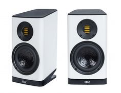 two speakers are shown side by side on a white background